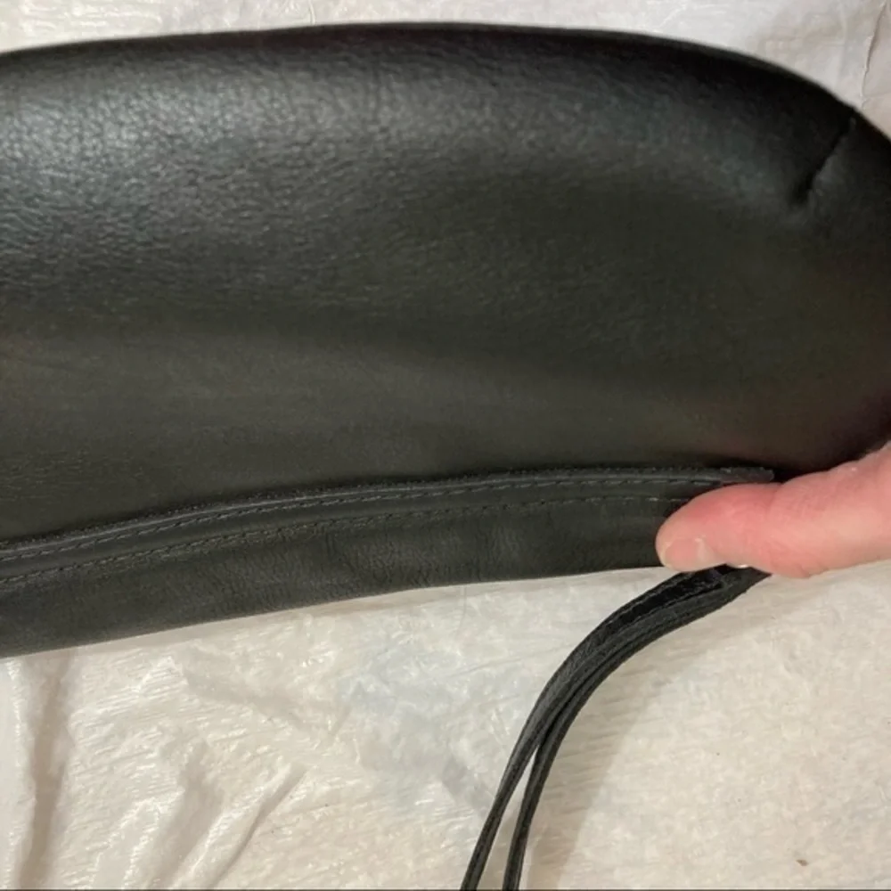 Lucky brand black leather wristlet bag